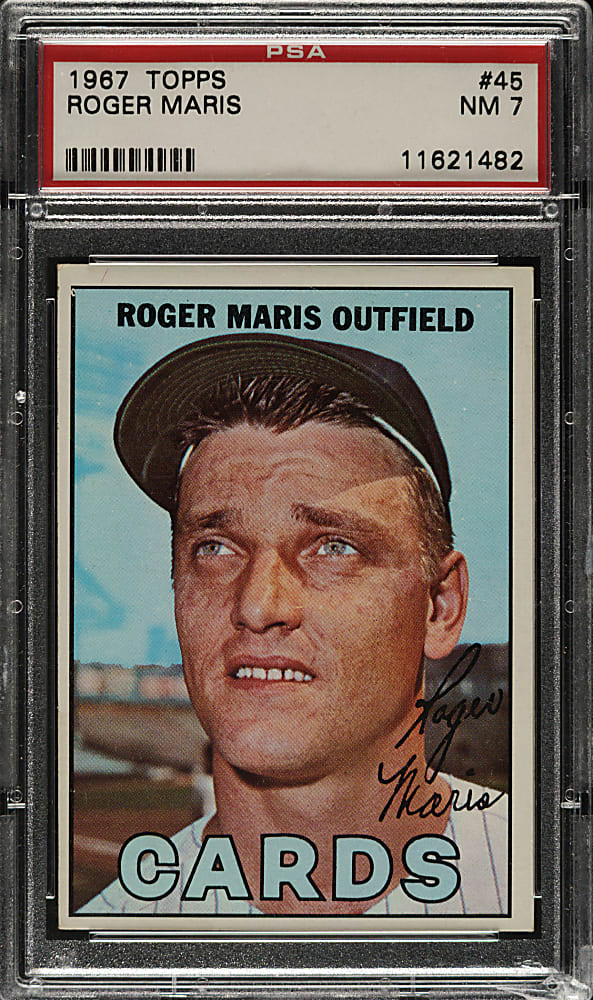 1967 Topps #45 Roger Maris PSA NM 7