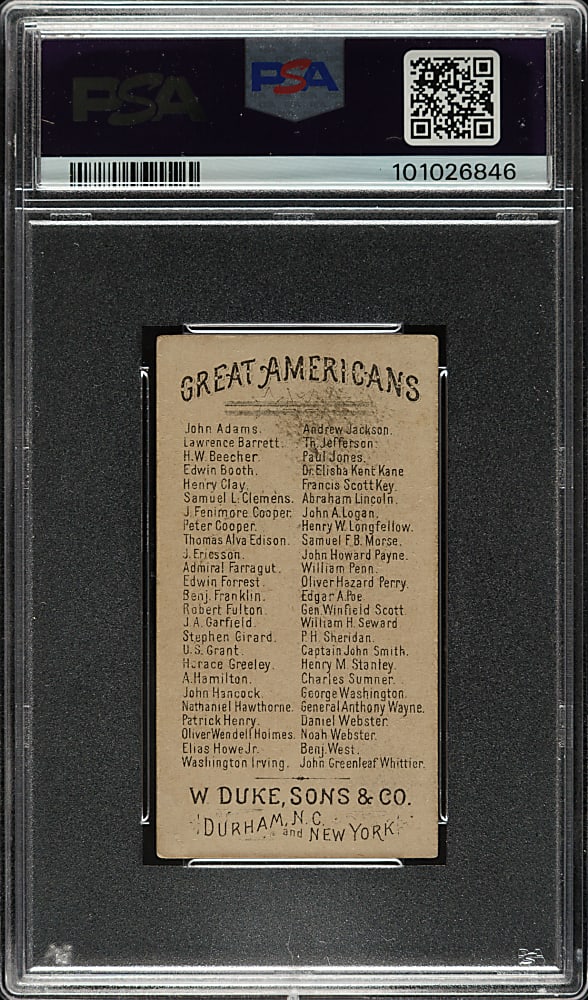 1888 N76 Duke "Great Americans" Captain John Smith PSA VG 3