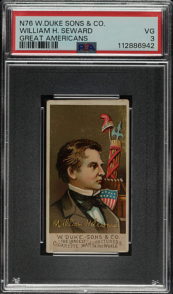 1888 N76 Duke "Great Americans" William H. Seward PSA VG 3