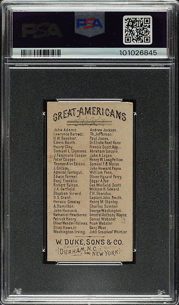 1888 N76 Duke "Great Americans" Oliver Hazard Perry PSA VG 3