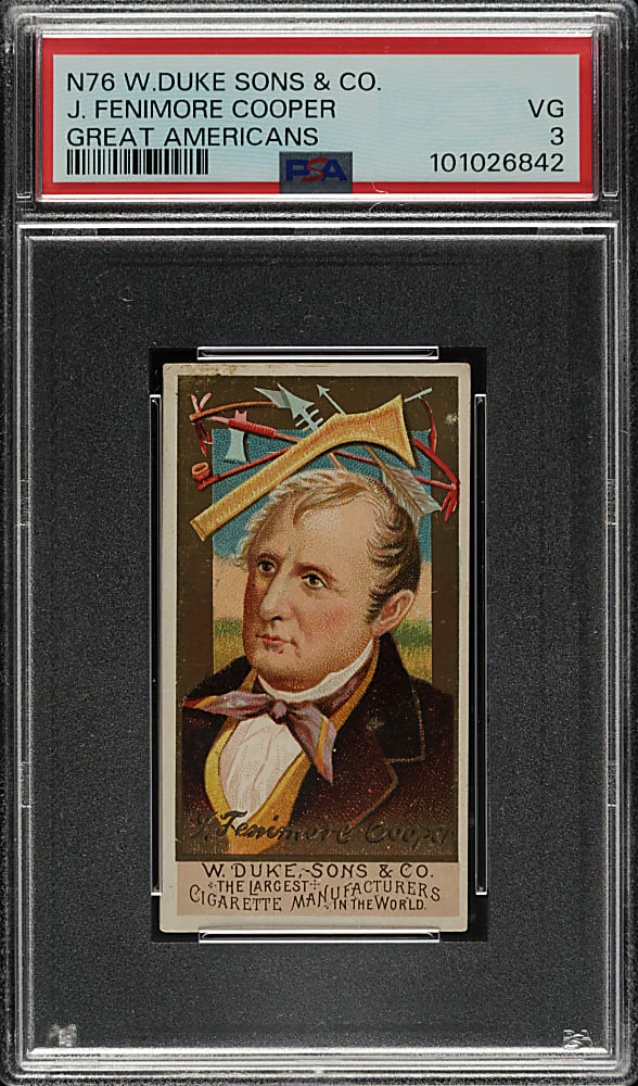 1888 N76 Duke "Great Americans" J. Fenimore Cooper PSA VG 3
