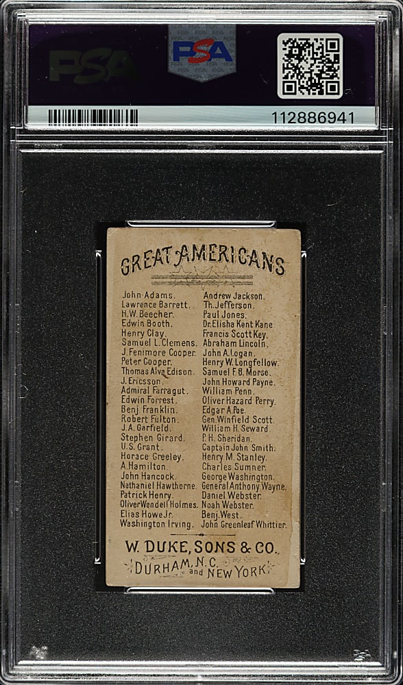 1888 N76 Duke "Great Americans" Edwin Forrest PSA GOOD 2