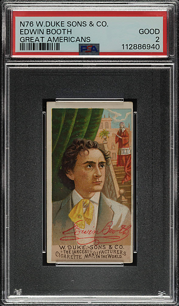 1888 N76 Duke "Great Americans" Edwin Booth PSA GOOD 2