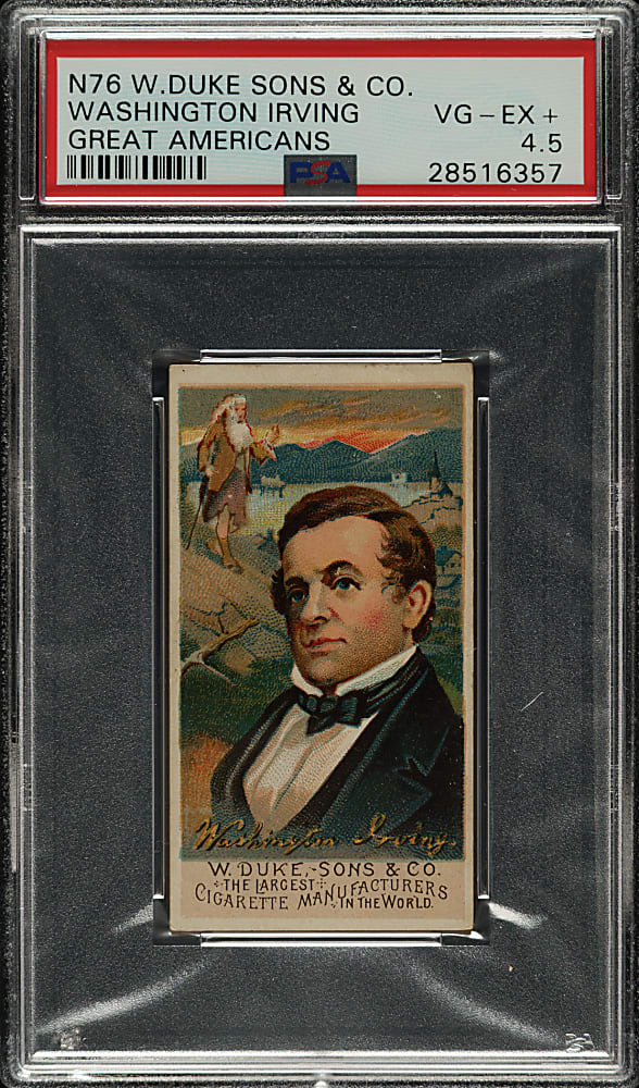 1888 N76 Duke "Great Americans" Washington Irving PSA VG-EX+ 4.5