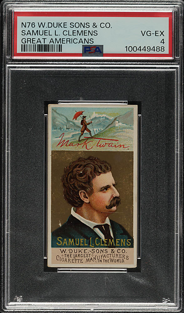 1888 N76 Duke "Great Americans" Samuel L. Clemens PSA VG-EX 4