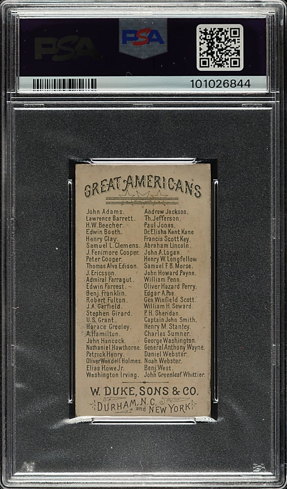 1888 N76 Duke "Great Americans" Samuel F. B. Morse PSA GOOD+ 2.5
