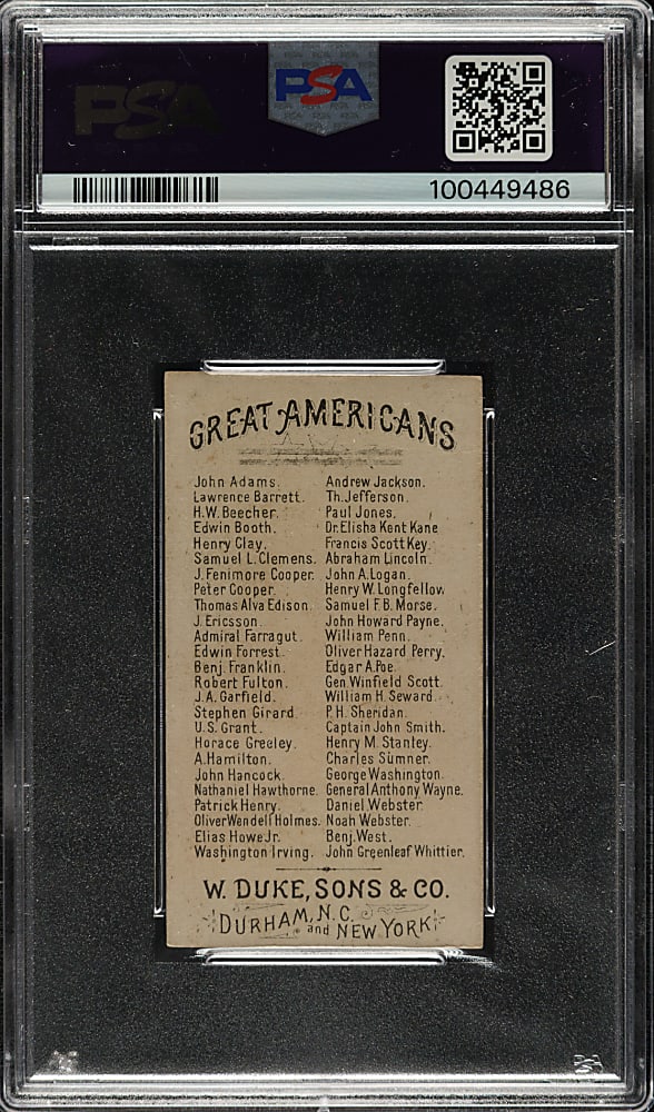 1888 N76 Duke "Great Americans" H. W. Beecher PSA GOOD+ 2.5