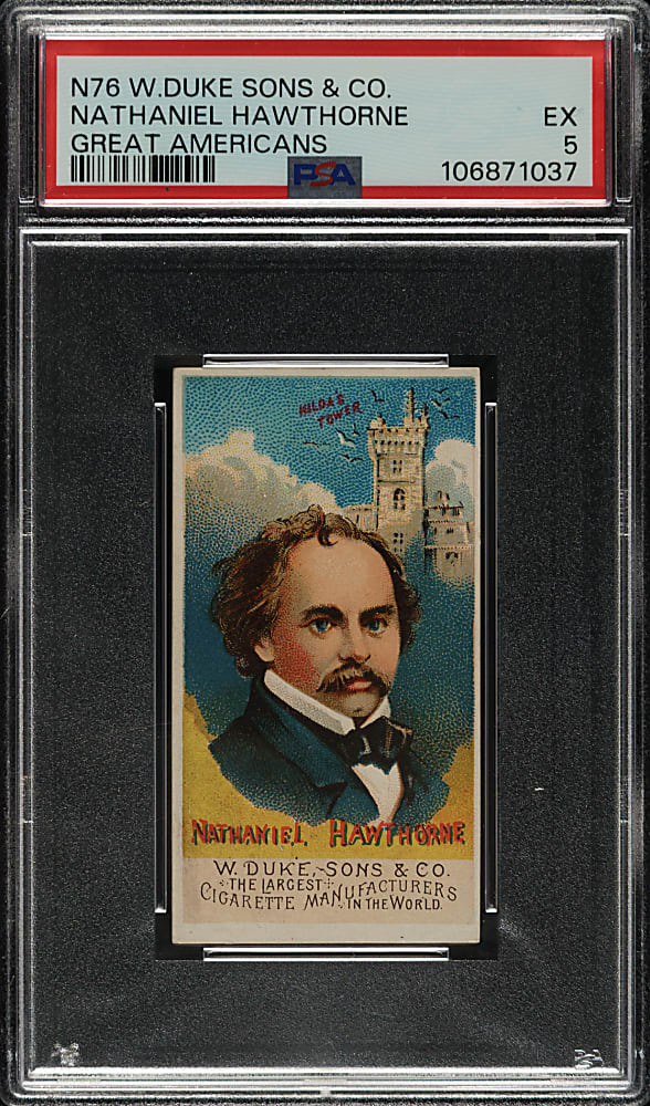 1888 N76 Duke "Great Americans" Nathaniel Hawthorne PSA EX 5