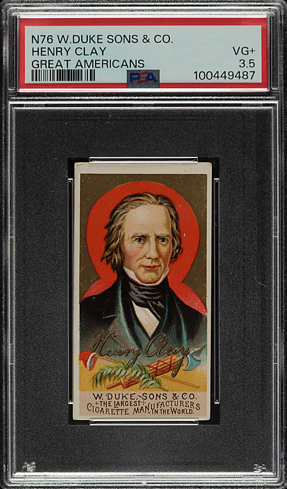 1888 N76 Duke "Great Americans" Henry Clay PSA VG+ 3.5