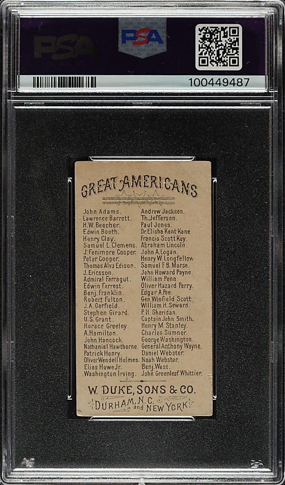 1888 N76 Duke "Great Americans" Henry Clay PSA VG+ 3.5