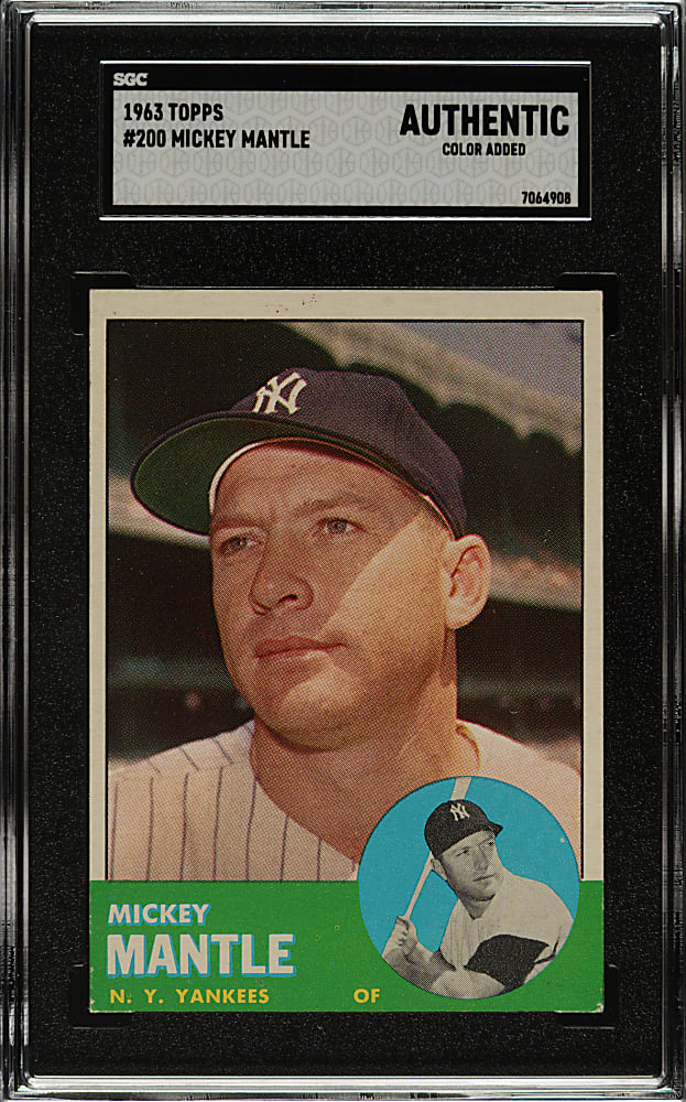 1963 Topps #200 Mickey Mantle SGC Authentic