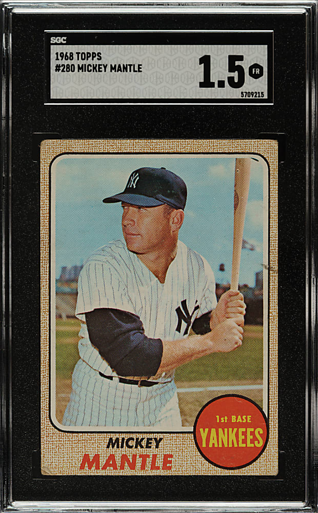 1968 Topps #280 Mickey Mantle SGC FAIR 1.5