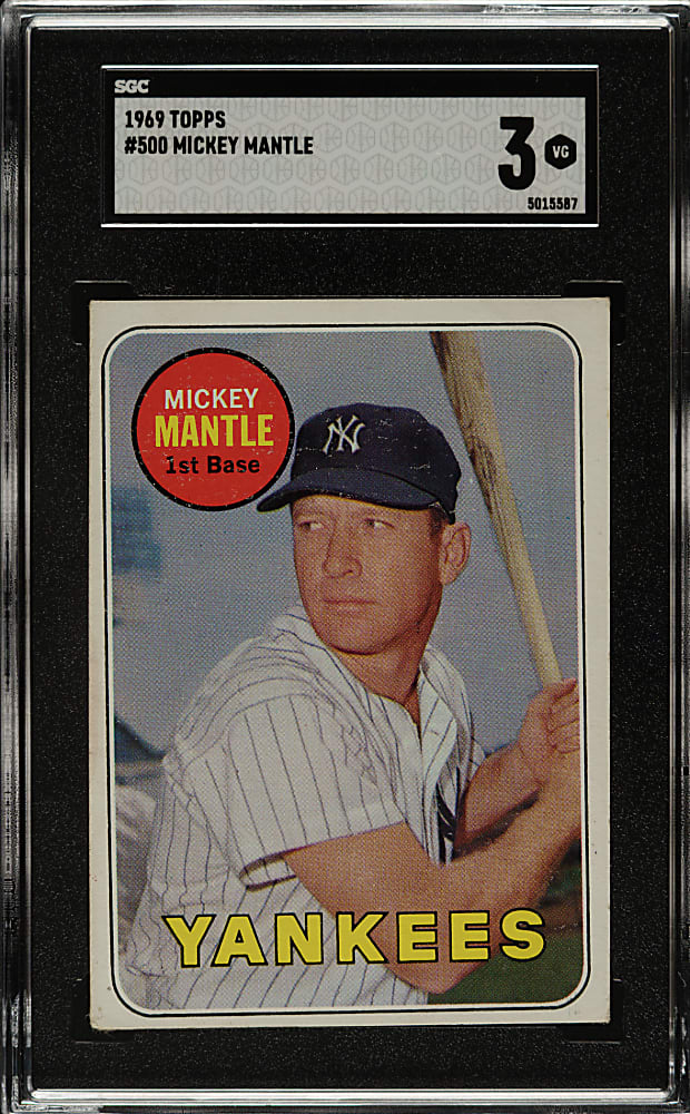 1969 Topps #500 Mickey Mantle SGC VG 3