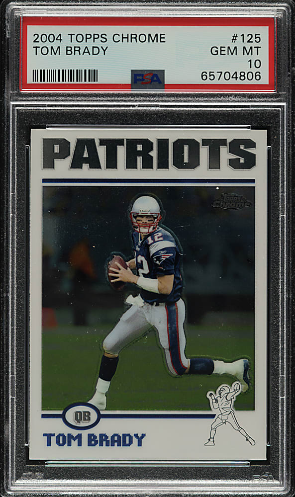 2004 Topps Chrome Football #125 Tom Brady PSA GEM MINT 10