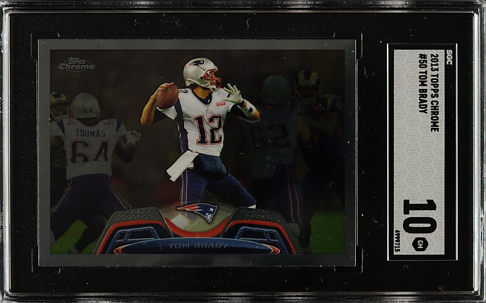 2013 Topps Chrome Football #50 Tom Brady SGC GEM MINT 10
