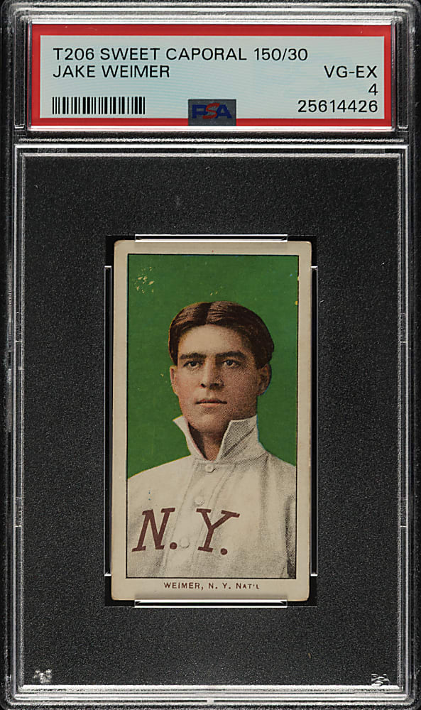 1909-1911 T206 White Border Jake Weimer PSA VG-EX 4