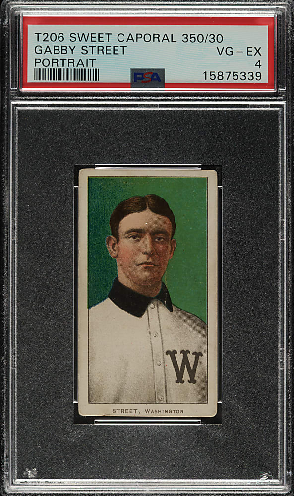 1909-1911 T206 White Border Gabby Street Portrait PSA VG-EX 4
