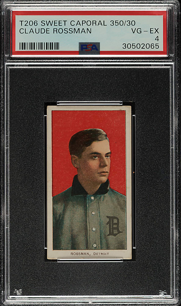 1909-1911 T206 White Border Claude Rossman PSA VG-EX 4