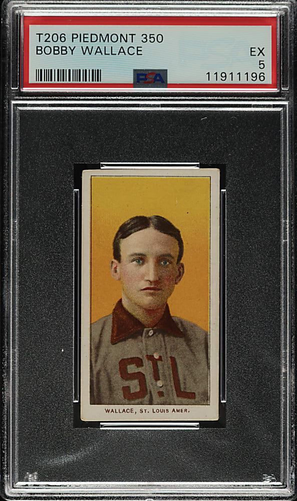 1909-1911 T206 White Border Bobby Wallace PSA EX 5