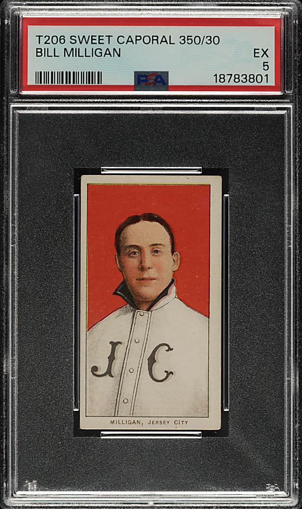 1909-1911 T206 White Border Bill Milligan PSA EX 5