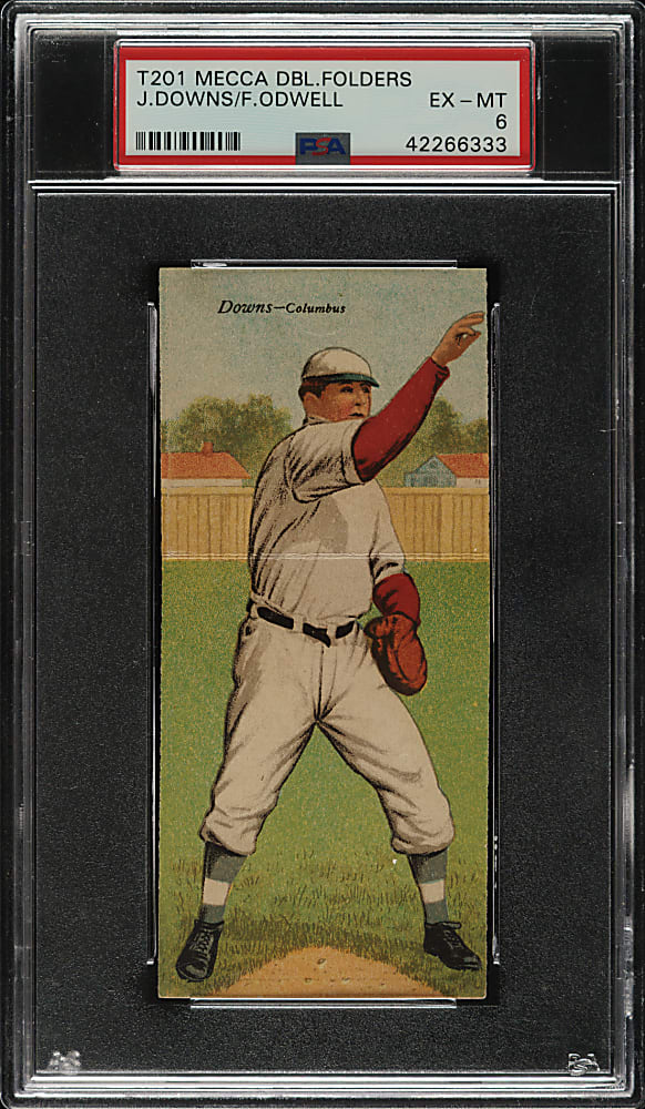 1911 T201 Mecca Double Folder Downs/Odwell PSA EX-MT 6
