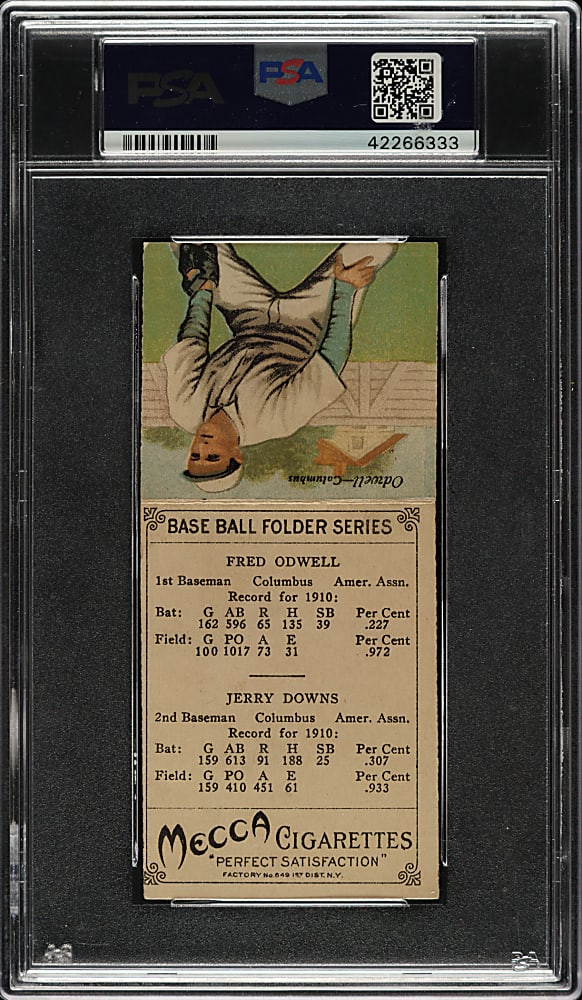 1911 T201 Mecca Double Folder Downs/Odwell PSA EX-MT 6