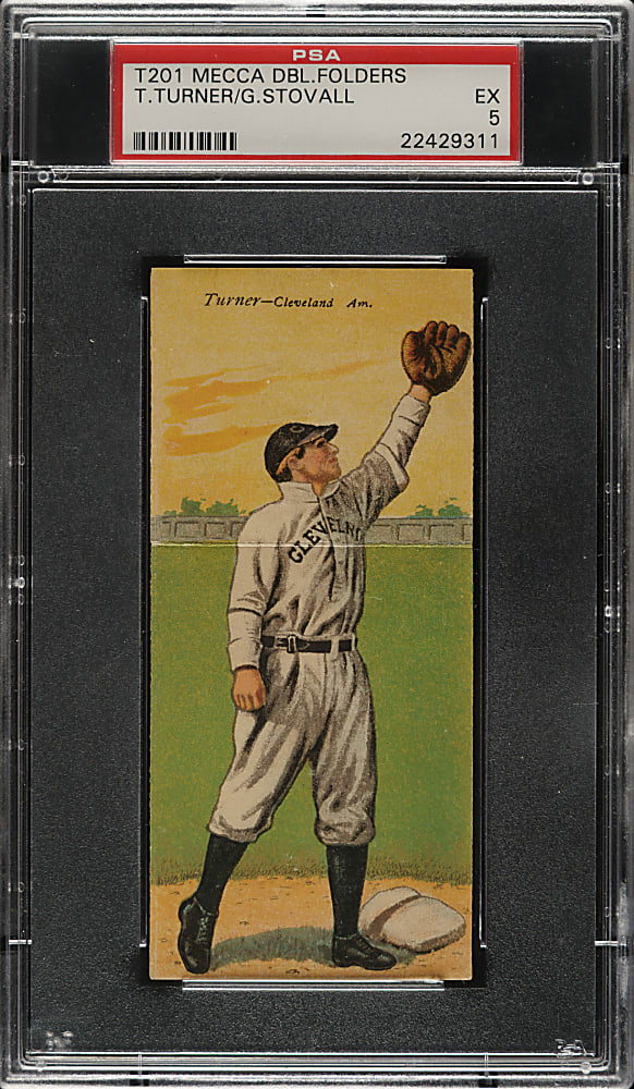 1911 T201 Mecca Double Folder Turner/Stovall PSA EX 5