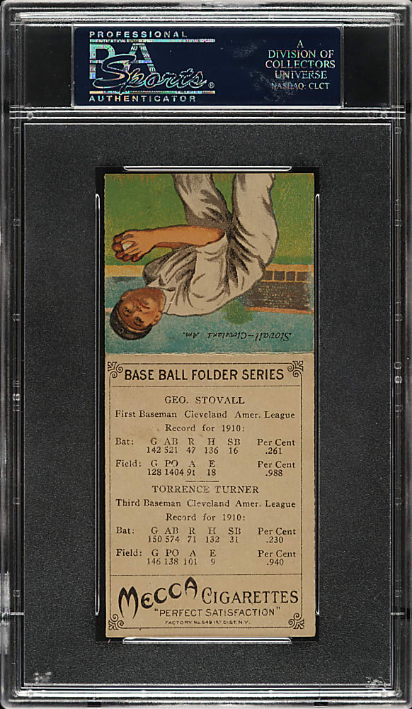 1911 T201 Mecca Double Folder Turner/Stovall PSA EX 5