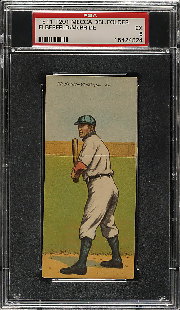 1911 T201 Mecca Double Folder McBride/Elberfeld PSA EX 5