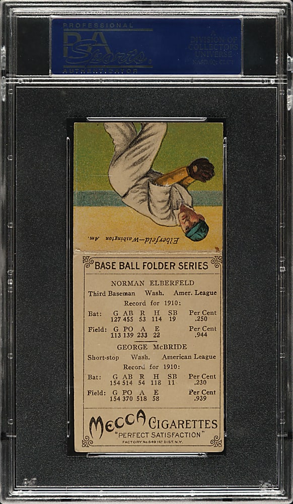 1911 T201 Mecca Double Folder McBride/Elberfeld PSA EX 5