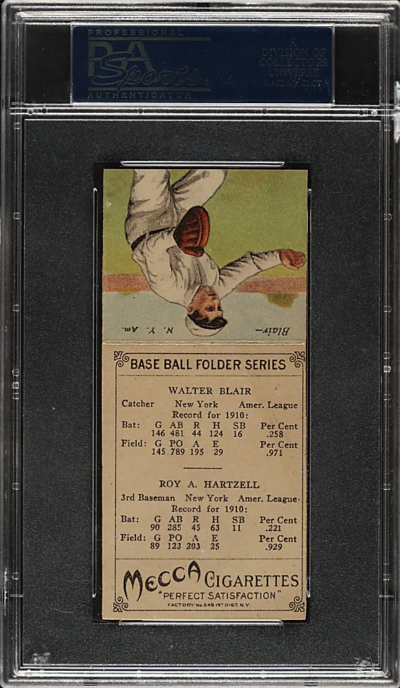 1911 T201 Mecca Double Folder Hartzell/Blair PSA EX 5