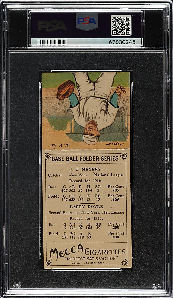 1911 T201 Mecca Double Folder Doyle/Meyers PSA EX 5