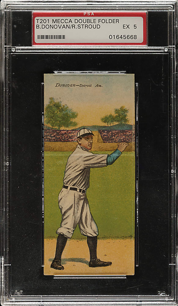 1911 T201 Mecca Double Folder Donovan/Stroud PSA EX 5