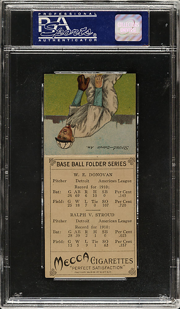 1911 T201 Mecca Double Folder Donovan/Stroud PSA EX 5