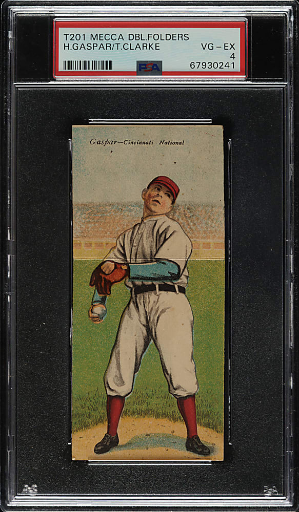 1911 T201 Mecca Double Folder Gaspar/Clarke PSA VG-EX 4