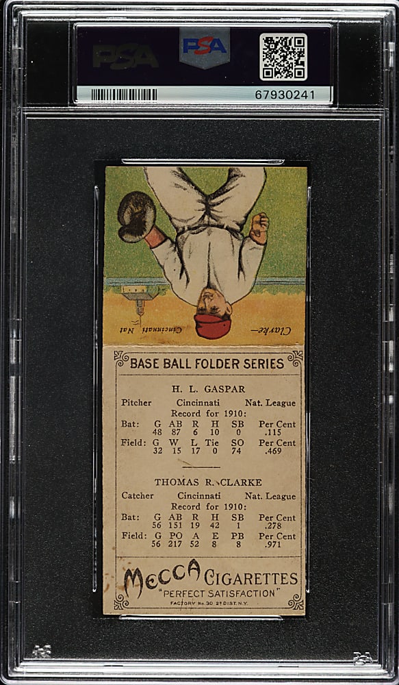 1911 T201 Mecca Double Folder Gaspar/Clarke PSA VG-EX 4