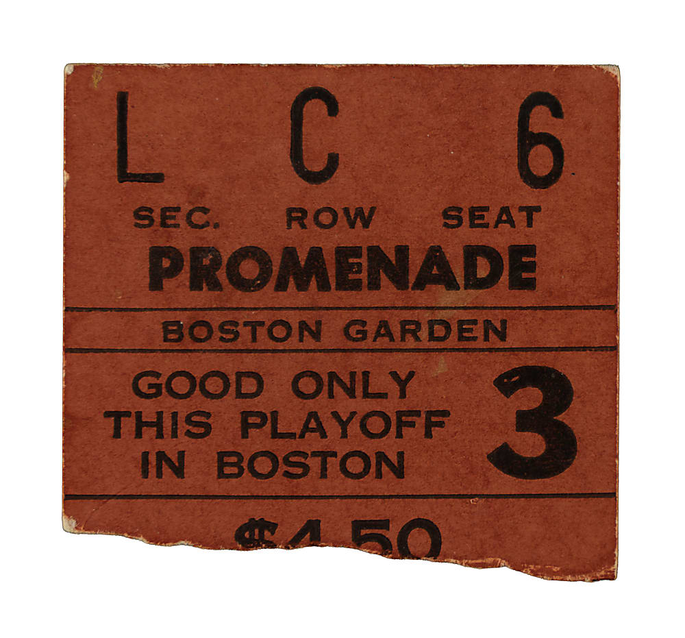 April 11, 1965 Boston Celtics (vs. Philadelphia 76ers) NBA Eastern Division Finals Game 5 Ticket Stub - Wilt Chamberlain vs. Bill Russell