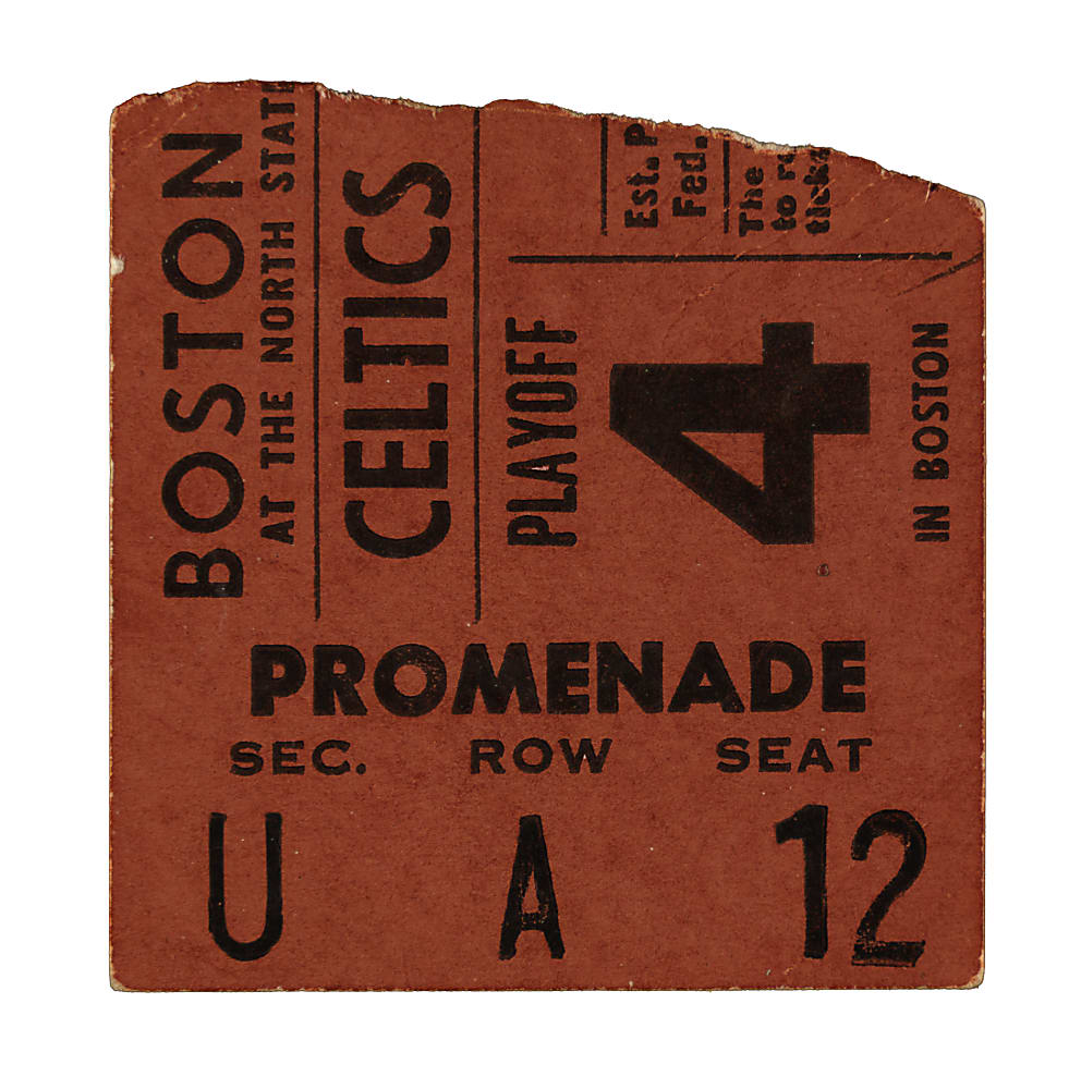 April 15, 1965 Boston Celtics (vs. Philadelphia 76ers) NBA Eastern Division Finals Game 7 Ticket Stub -  John Havlicek Steal