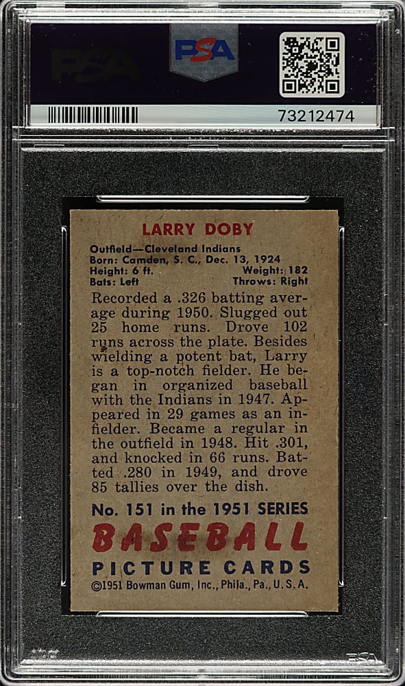1951 Bowman #151 Larry Doby PSA VG-EX 4