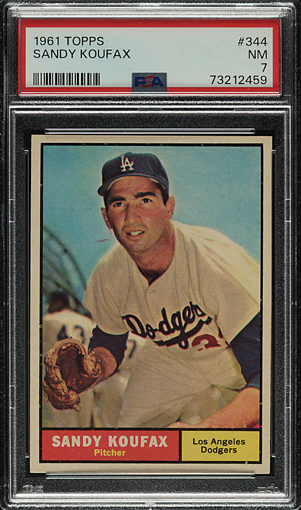 1961 Topps #344 Sandy Koufax PSA NM 7