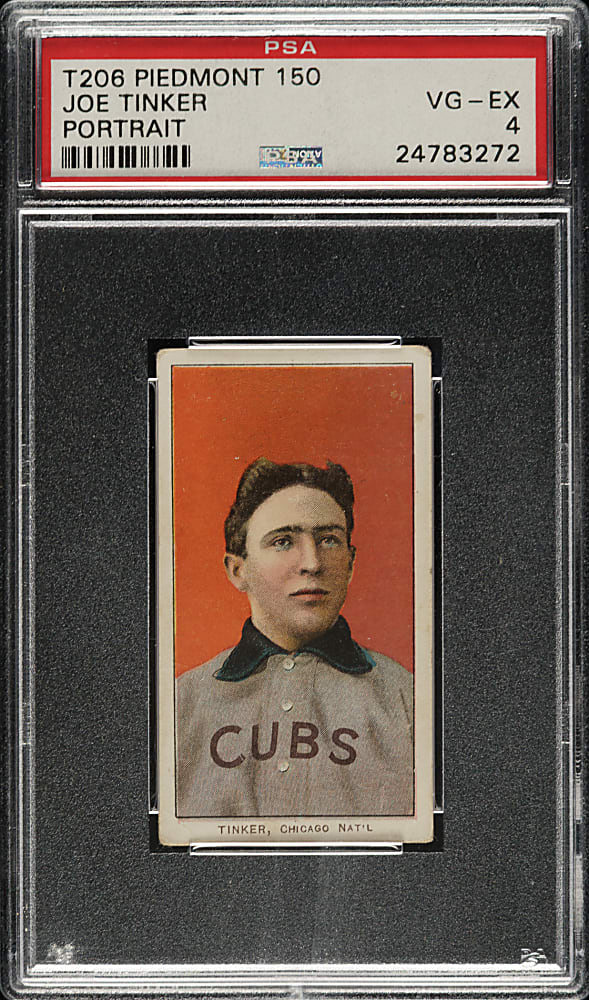 1909-1911 T206 White Border Joe Tinker Portrait PSA VG-EX 4