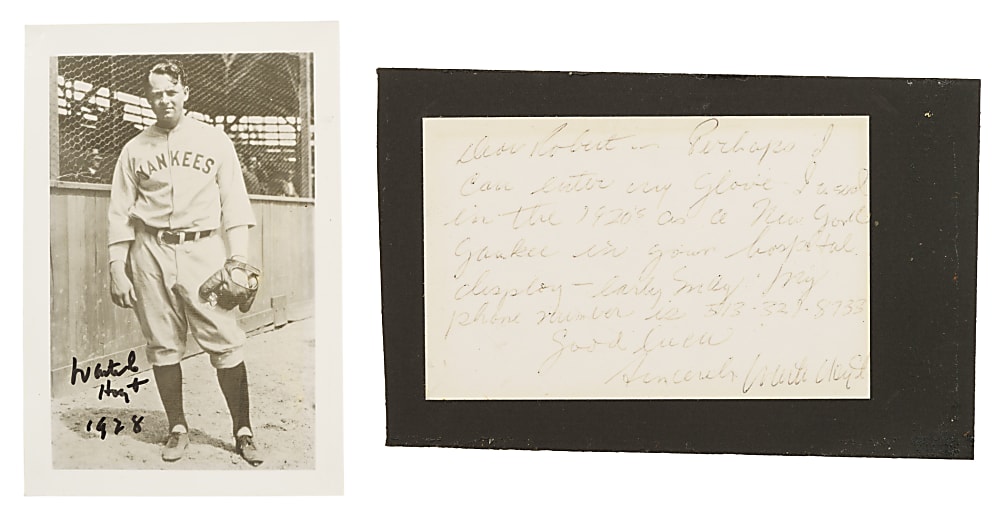 Circa 1928-1930 Waite Hoyt Signed Game-Used Glove - PSA/DNA