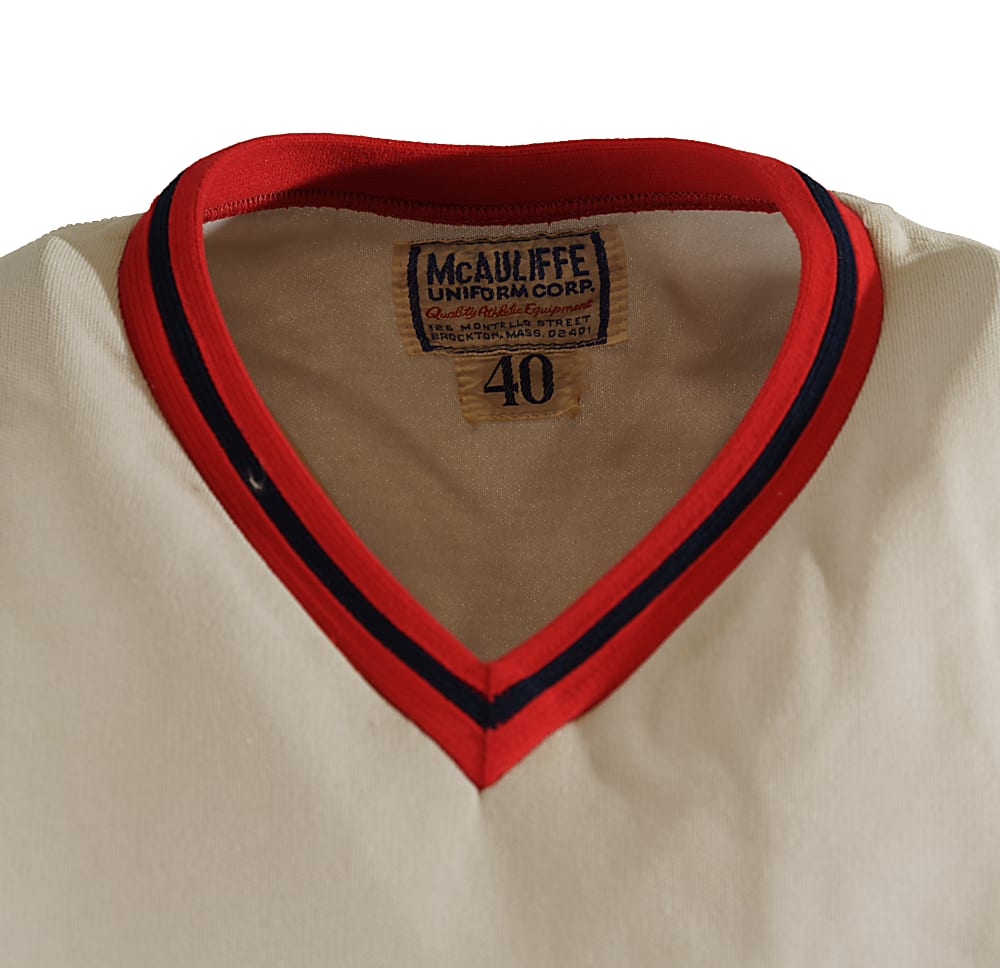 1975 to 1977 Boston Red Sox Game-Used Home and Road Jersey Collection (4) Including Blackwell, Drago, Heise, and Montgomery