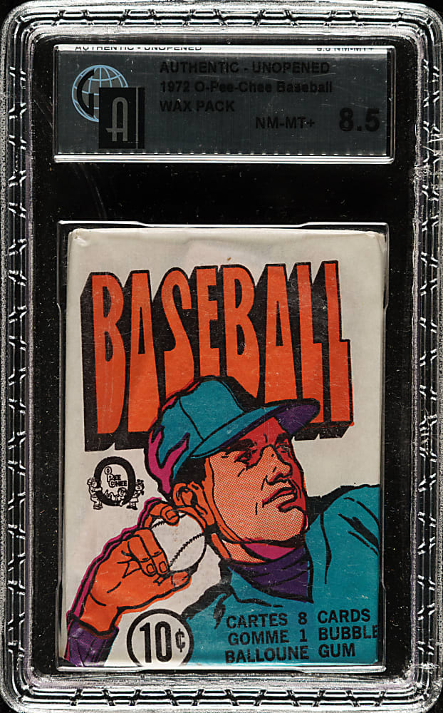 1972 O-Pee-Chee Second Series Unopened Wax Pack GAI NM-MT+ 8.5