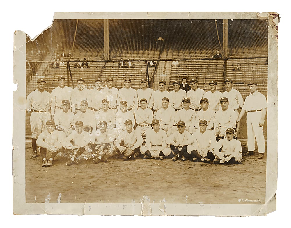1927 New York Yankees World Champions Large-Format Team Photograph with Babe Ruth and Lou Gehrig PSA/DNA Type I