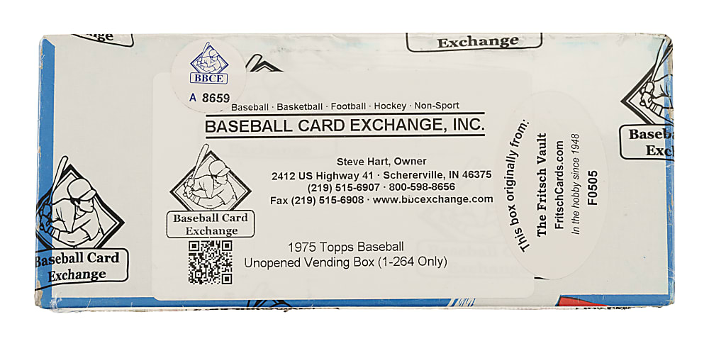 1975 Topps Unopened Vending Box - BBCE and Ex-Fritsch
