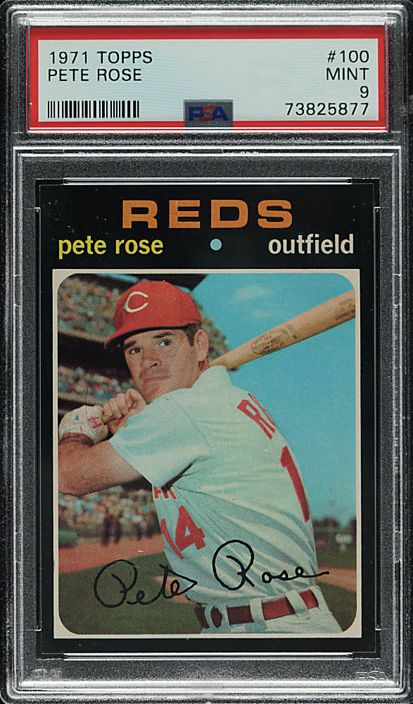 1971 Topps #100 Pete Rose PSA MINT 9