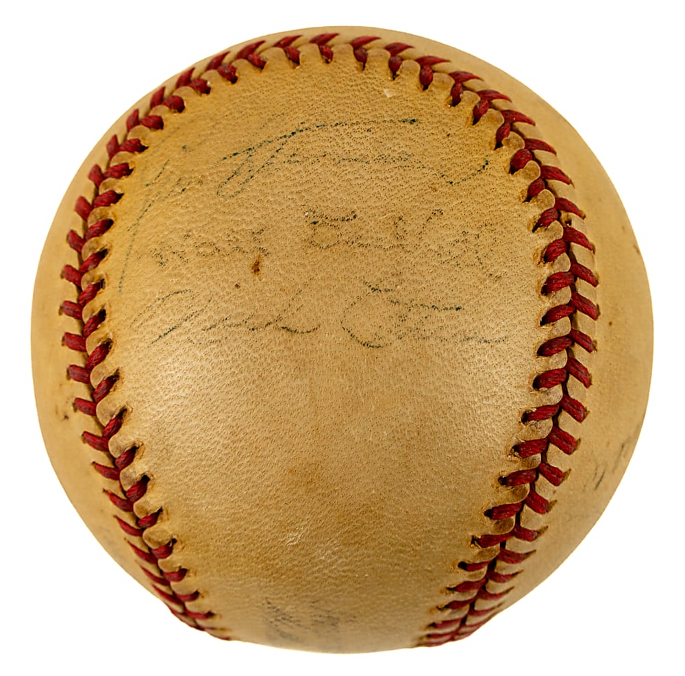 1943-1944 New York Yankees World Champions Team-Signed Baseball - JSA