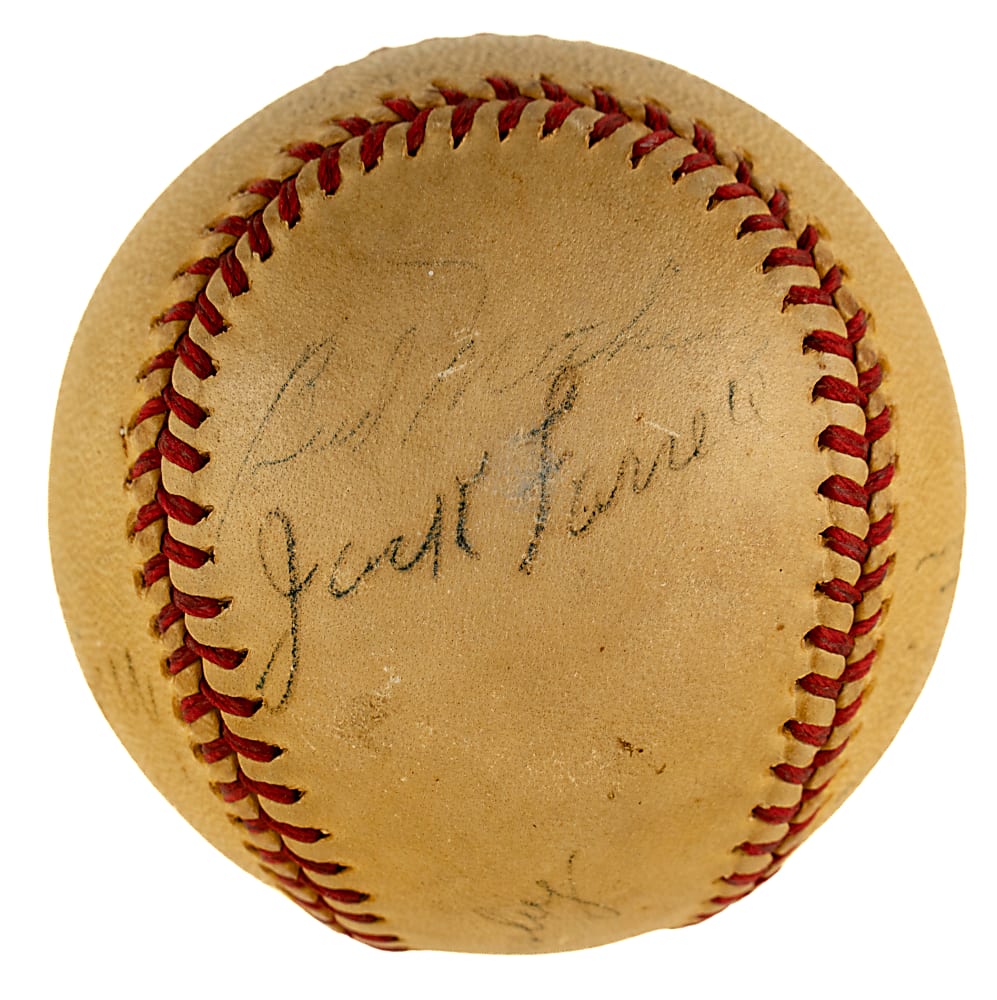 1943-1944 New York Yankees World Champions Team-Signed Baseball - JSA