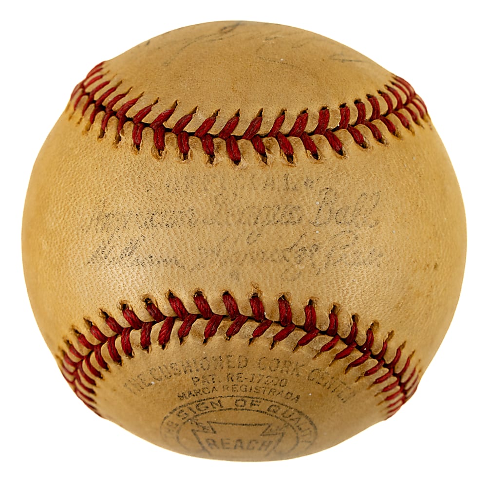 1943-1944 New York Yankees World Champions Team-Signed Baseball - JSA